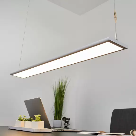 Lampenwelt Arcchio LED-Büro-Hängeleuchte Samu, up/down, dimmbar, Alu Super Sparpreis