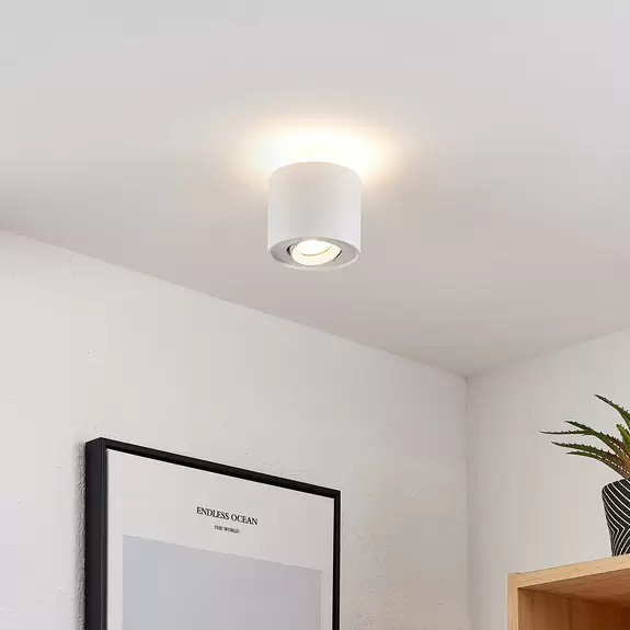 Lampenwelt Arcchio Walisa Deckenlampe, rund, weiß Kostenlose Rückgabe