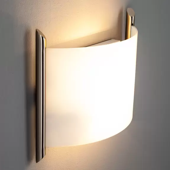 Lampenwelt Wandleuchte Filippa, 31 cm, nickel satiniert Zeitbegrenzte Promotion