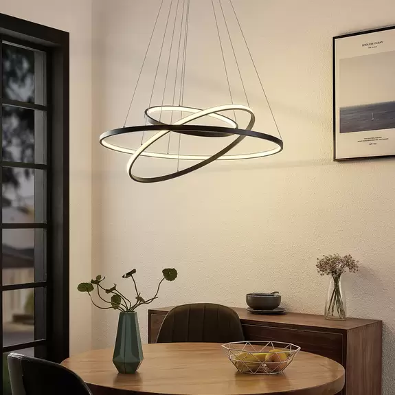 Lampenwelt Lucande Filippa LED-Pendelleuchte mit 3 Ringen Bis zu 55% Rabatt