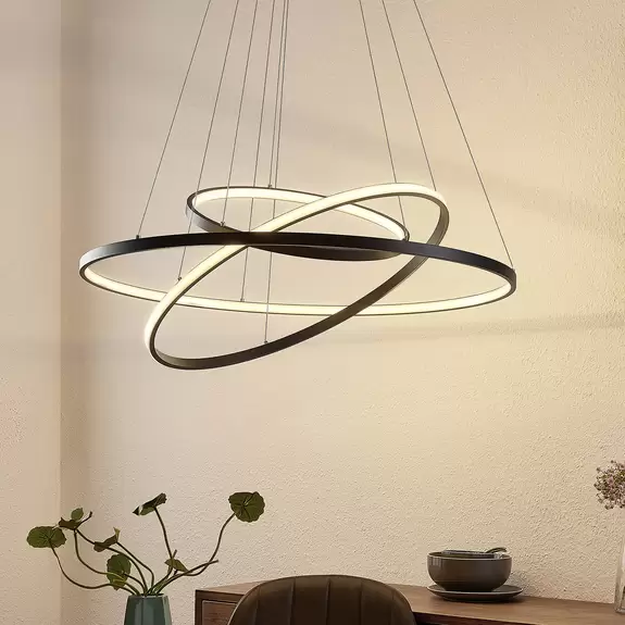 Lampenwelt Lucande Filippa LED-Pendelleuchte mit 3 Ringen Bis zu 55% Rabatt