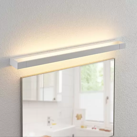 Lampenwelt Arcchio Jora LED-Bad- und Spiegelleuchte, IP44, weiß, 90 cm Discount Store für neue Produkte