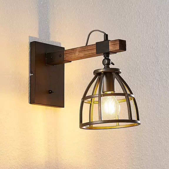 Lampenwelt Lindby Tanina Wandleuchte mit Käfigschirm Rabatte dieses Monats