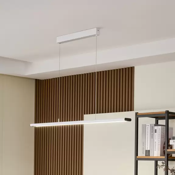 Lampenwelt Prios Zyair LED-Büro-Hängeleuchte weiß DALI Outlet