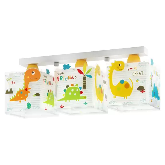 Lampenwelt Kinder-Deckenleuchte Dinos, dreiflammig im Angebot
