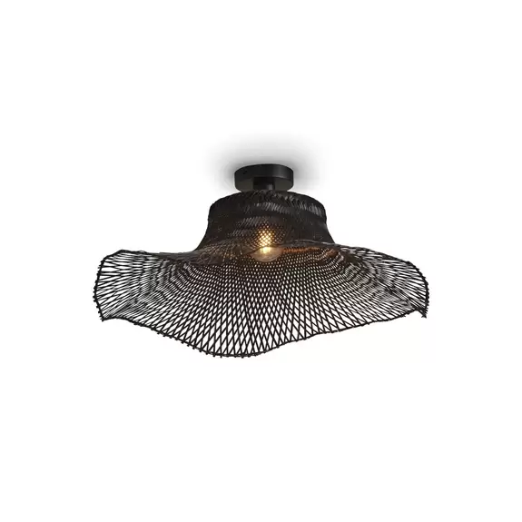 Lampenwelt GOOD & MOJO Ibiza Deckenlampe Ø 65cm schwarz Schlussverkauf