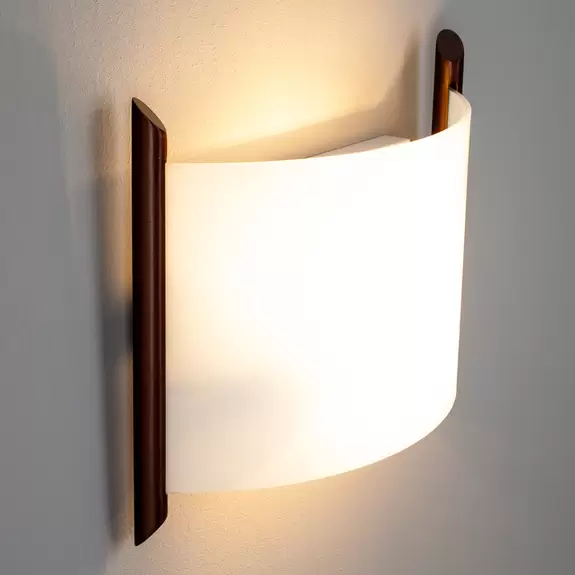 Lampenwelt Wandleuchte Filippa, 31 cm, braun Fabrikverkauf