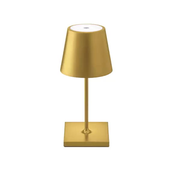 Lampenwelt LED-Akku-Tischleuchte Nuindie mini, rund, USB-C, goldfarben Günstig kaufen