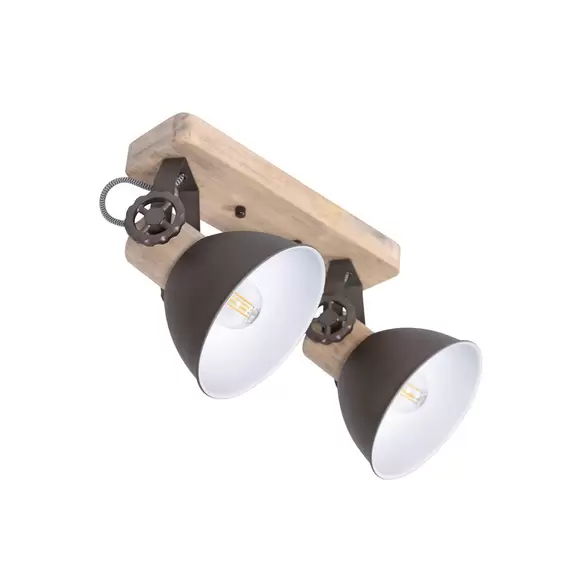 Lampenwelt Deckenspot Gearwood, 2-flammig, anthrazit Exklusivangebot