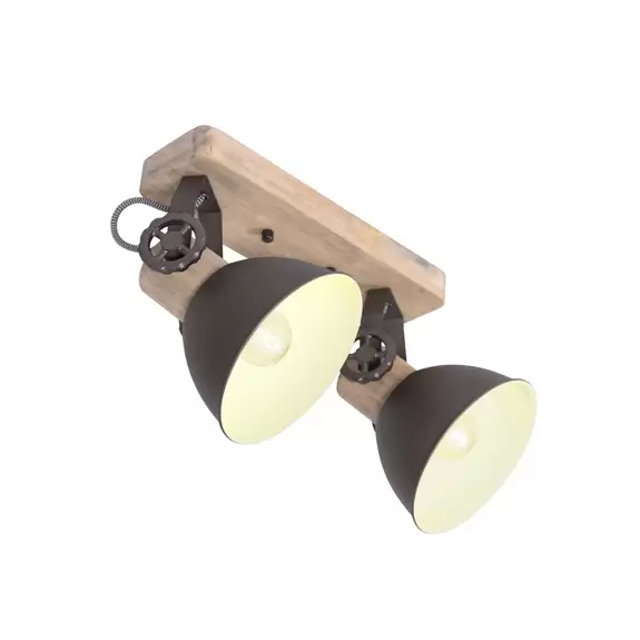Lampenwelt Deckenspot Gearwood, 2-flammig, anthrazit Exklusivangebot