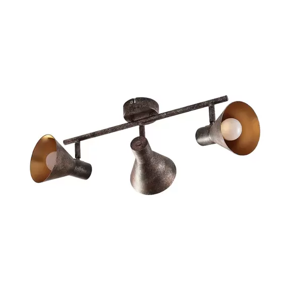 Lampenwelt Lindby Deckenleuchte Zera, 3-flammig, rostfarben, Länge 40cm Black Friday