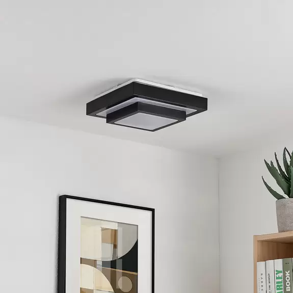 Lampenwelt Lindby Vilho LED-Deckenleuchte, eckig, 27 cm Weihnachtsangebot