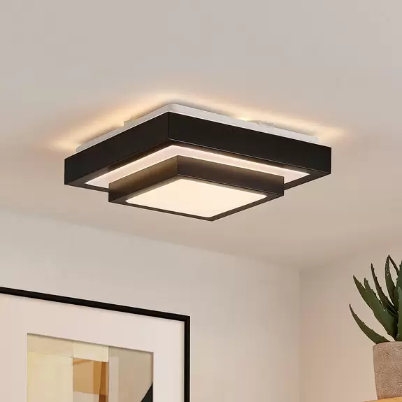 Lampenwelt Lindby Vilho LED-Deckenleuchte, eckig, 27 cm Weihnachtsangebot
