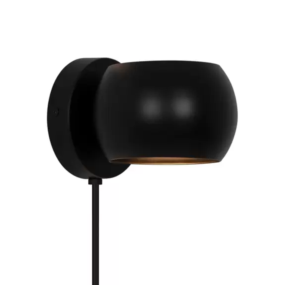 Lampenwelt Wandleuchte Belir up/down mit Stecker, schwarz Neuheiten