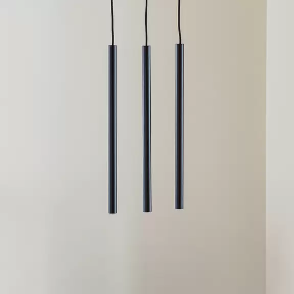 Lampenwelt Hängeleuchte Thin, schwarz, dreiflammig, linear Letzter Tag