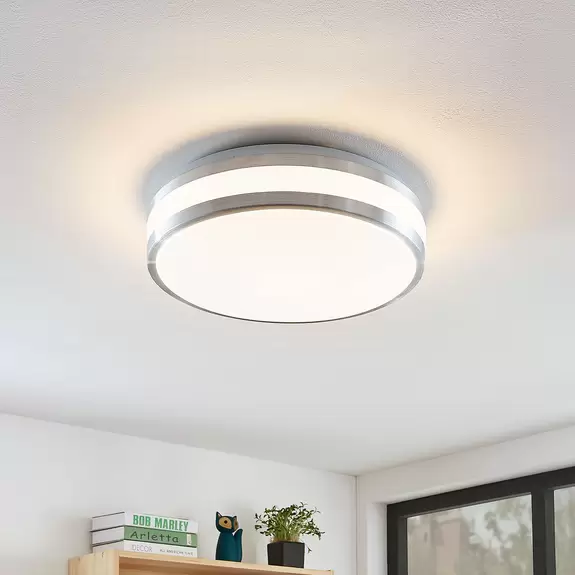 Lampenwelt Lindby Nelia LED-Alu-Deckenlampe, rund, 34,5 cm Bis zu 60% Rabatt