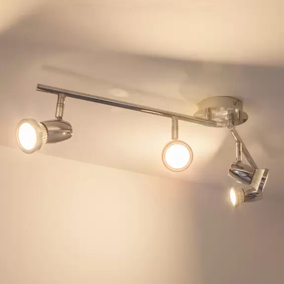 Lampenwelt Lindby Deckenlampe Arminius, 4-flg., 70 cm, chromfarben Nur noch ein Tag übrig