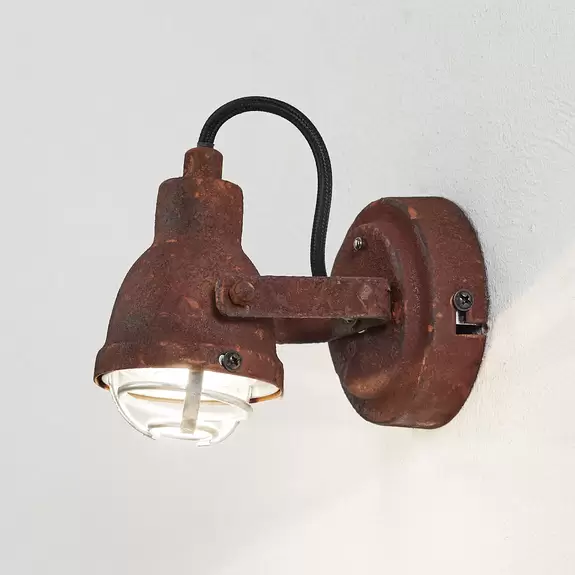 Lampenwelt Wandspot Bente rost Fabrikladen