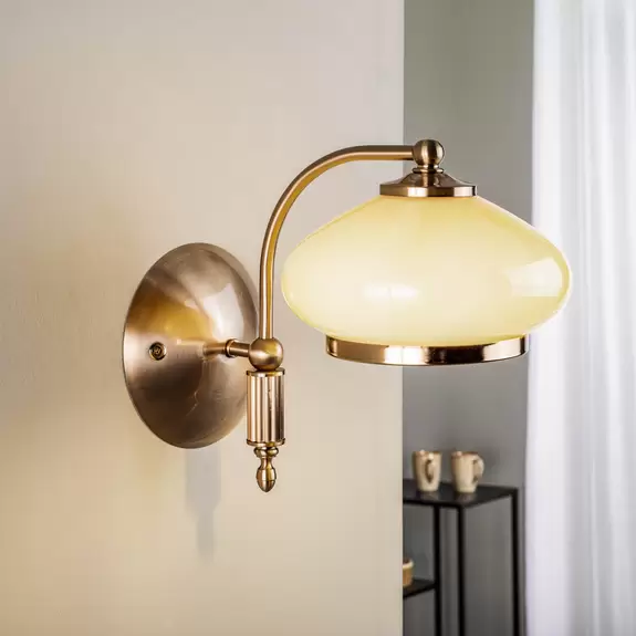 Lampenwelt Wandleuchte Aurora in Gold Versandkostenfrei