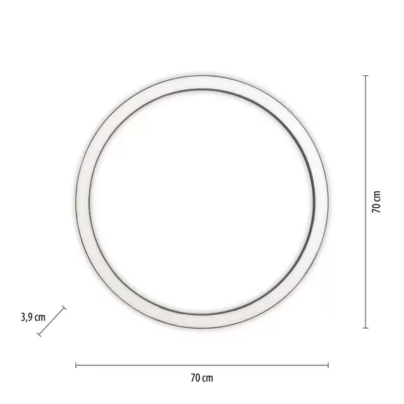 Lampenwelt PURE Lines LED-Deckenleuchte, rund Ø70cm anthrazit Kauf eins, bekomm eins gratis