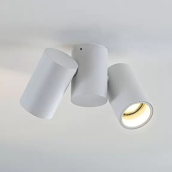 Lampenwelt Deckenlampe Gesina, zweiflammig, weiß Kostenlose Rückgabe