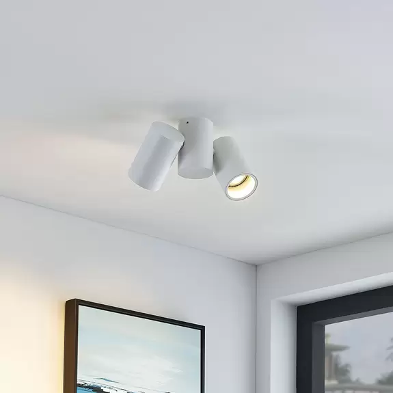 Lampenwelt Deckenlampe Gesina, zweiflammig, weiß Kostenlose Rückgabe