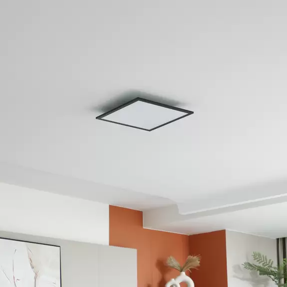 Lampenwelt Lindby LED-Panel Enhife, schwarz, 39,5x39,5 cm Bis zu 60% Rabatt