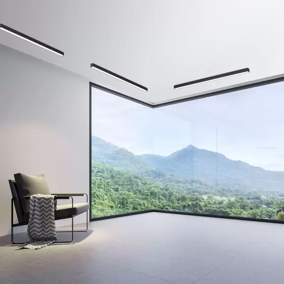 Lampenwelt PURE Lines LED-Deckenleuchte lang anthrazit Vierteljährliche Förderung