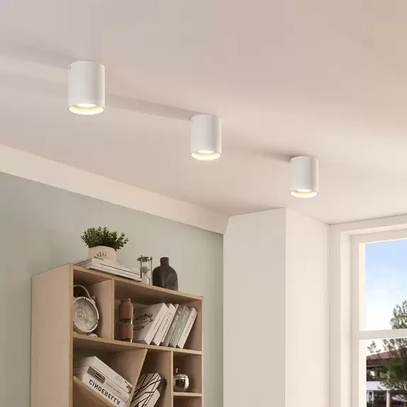 Lampenwelt Aufbau-Downlight Carson in Weiß Nur noch ein Tag übrig