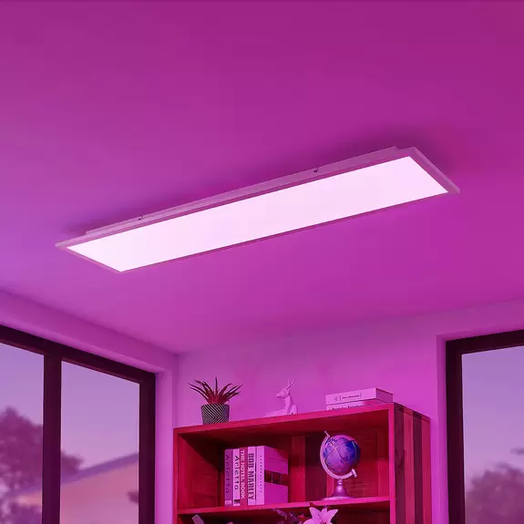 Lampenwelt Lindby Smart LED-Deckenpanel Kjetil 120 x 30 cm Tuya RGB CCT Online