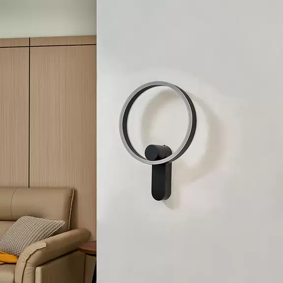 Lampenwelt Lucande LED-Wandlampe Yekta, direkt, schwarz, 18W Hotsell
