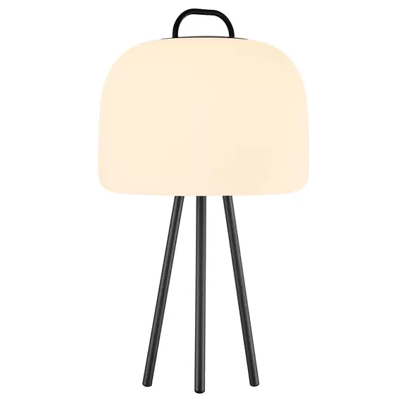 Lampenwelt LED-Tischleuchte Kettle Tripod Metall, Schirm 36cm im Angebot