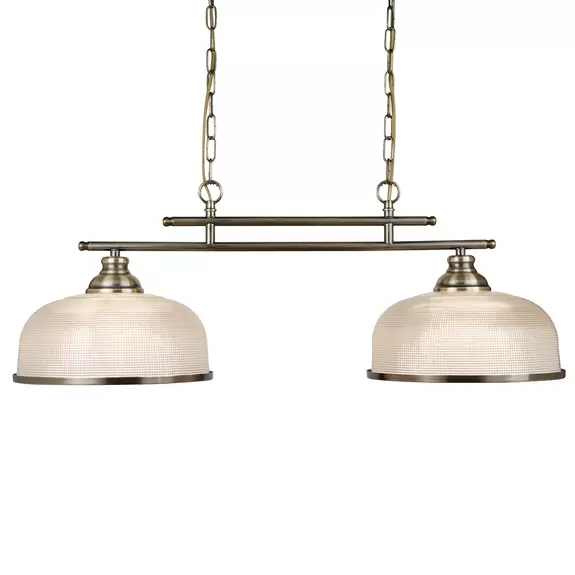 Lampenwelt Hängeleuchte Bistro II 2-flg. messing Sonderangebot