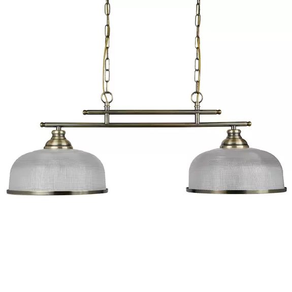 Lampenwelt Hängeleuchte Bistro II 2-flg. messing Sonderangebot