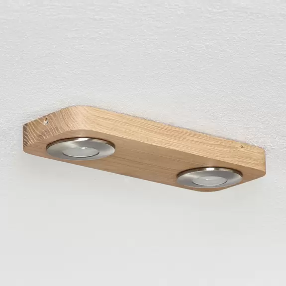 Lampenwelt LED-Deckenlampe Sunniva in natürlichem Holz-Design Versandkostenfrei