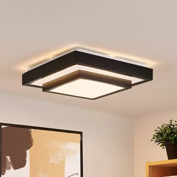 Lampenwelt Lindby Vilho LED-Deckenleuchte, eckig, 32 cm Flash Sale