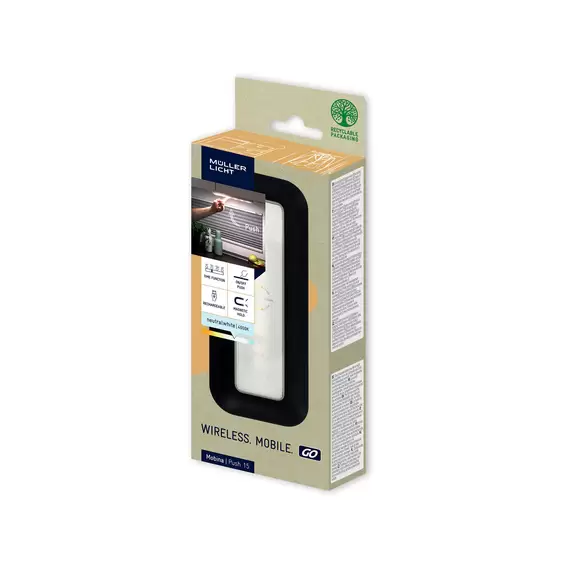 Lampenwelt LED-Möbelleuchte Mobina Push 15, Akku, schwarz Jubiläumsangebot