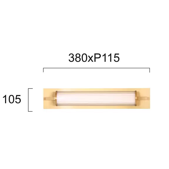 Lampenwelt LED-Wandlampe Frida, Glas, weiß/gold, röhrenförmig Lagerräumung