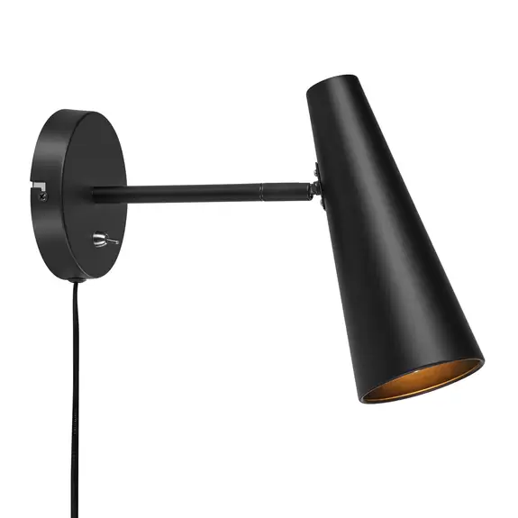 Lampenwelt Wandspot Peak, einflammig, schwarz Zeitlich begrenztes Angebot