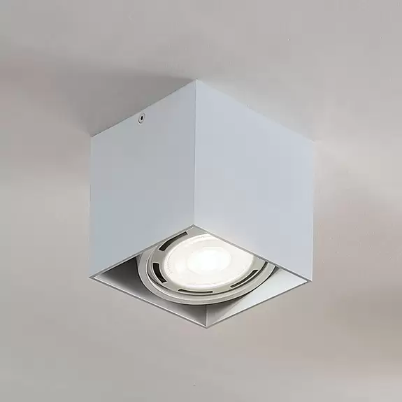 Lampenwelt Deckenstrahler Mabel, eckig, 1-flammig, weiß Blitzangebot