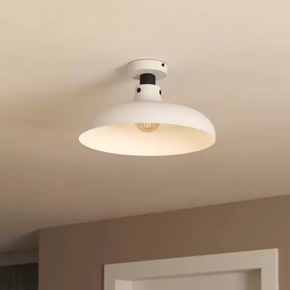 Lampenwelt Deckenleuchte Matlock, Ø 38 cm, grau/schwarz Riesige Ersparnisse