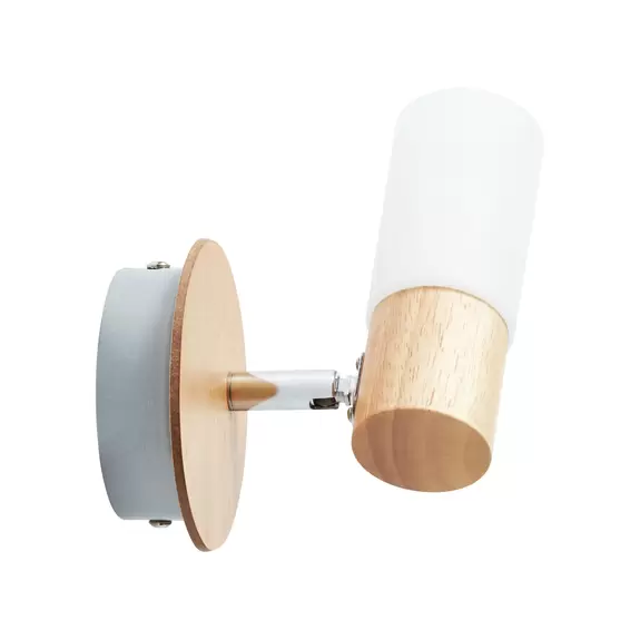 Lampenwelt Wandstrahler Babsan, Ø 10 cm, holz hell, Bambus Super Sparpreis