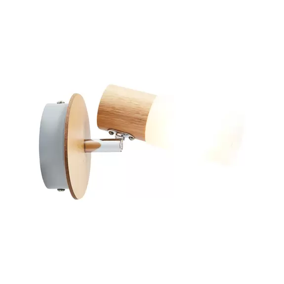 Lampenwelt Wandstrahler Babsan, Ø 10 cm, holz hell, Bambus Super Sparpreis