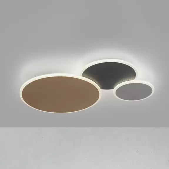 Lampenwelt Paul Neuhaus Q-Piato LED-Deckenleuchte dreiflammig Im Verkauf