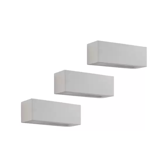 Lampenwelt Lindby Wandlampe Tjada, 22 cm, weiß, Gips, G9, bemalbar, 3er Meist gekauft