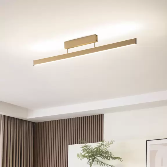 Lampenwelt Lucande Smart LED-Deckenleuchte Mylosh, gold, CCT, Tuya Limitierter Zeitrabatt