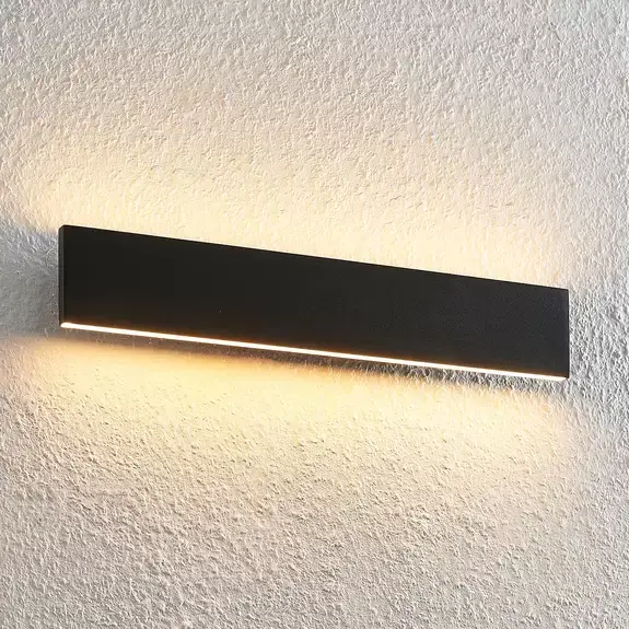 Lampenwelt Lindby Ignazia LED-Wandleuchte, 47 cm, schwarz Günstig kaufen