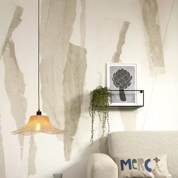 Lampenwelt GOOD & MOJO Ibiza Hängelampe Ø 50 cm natur Osterangebot