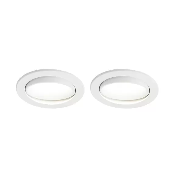 Lampenwelt Arcchio LED-Einbaulampe Katerin, weiß, schwenkbar, 2er-Set Vatertagsangebot