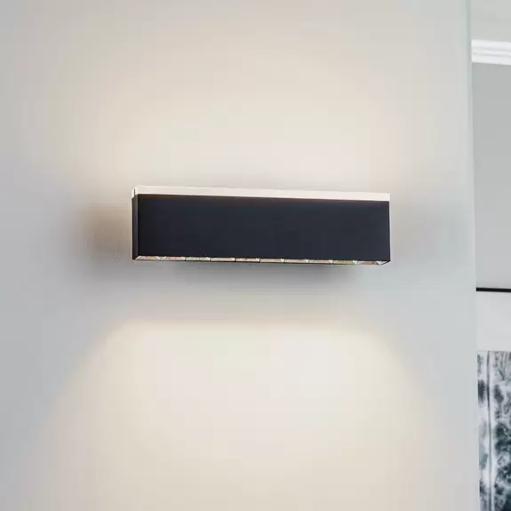 Lampenwelt Lucande Henner LED-Wandleuchte, schwarz, 30 cm Neueste Mode